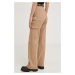 Kalhoty Answear Lab dámské, béžová barva, jednoduché, high waist