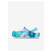 Modré vzorované holčičí pantofle Crocs