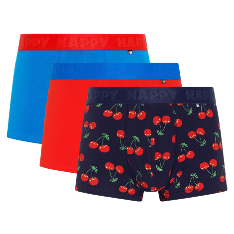 Happy Socks Boxerky modrá / zelená / krvavě červená / bílá