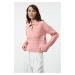 Trendyol Salmon Soft Textured Glittery Knitted Sweater