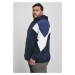 Pánská mikina // Urban classics Oversize 3-Tone Hoody midnightnavy/white/darkblue