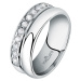 Morellato Třpytivý ocelový prsten s krystaly Bagliori SAVO160