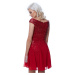 Červené krátké flitrované šaty