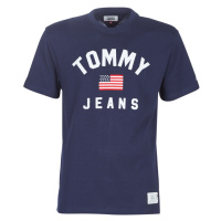 Tommy Jeans TJM USA FLAG TEE Modrá
