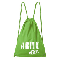DOBRÝ TRIKO Bavlněný batoh s potiskem Army style Barva: Apple green
