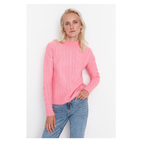 Trendyol Pink Knitted Detailed Knitwear Sweater