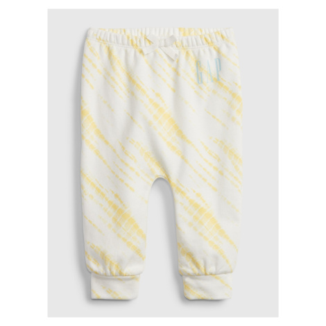 Žluté holčičí baby tepláky arch novelty soft joggers GAP