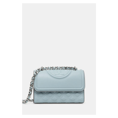 Kabelka Tory Burch Fleming modrá barva, 75576.401