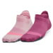 Ponožky Under Armour Breathe 2 No Show Tab 2Pk Pace Pink