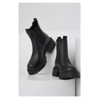 Kožené kotníkové boty Answear Lab X limited collection NO SHAME dámské, černá barva, na platform