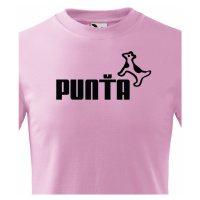 ★ Dětské tričko s oblíbeným motivem Punťa - vtipná parodie na značku Puma