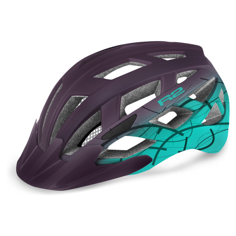 Cyklistická helma R2 Lumen fialová/modrá mint M(55-59) | Modio.cz