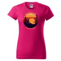 DOBRÝ TRIKO Dámské tričko s potiskem Cestování Barva: Malinová