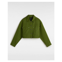 VANS Raynes Crop Trucker Jacket Women Green, Size