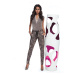 Bas Bleu Women's pants NAYA in snake print with a tie at the waist