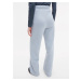 Světle modré dámské volné tepláky Micro Flock Jog Pants Calvin Klein Jeans