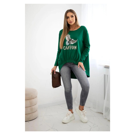 Dámská halenka s orlem a nápisem Canyon zelený