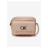 Světle růžová crossbody kabelka Calvin Klein