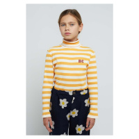 Dětské tričko s dlouhým rukávem Bobo Choses žlutá barva