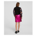 Sukně karl lagerfeld metallic karl coated skirt růžová