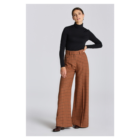 KALHOTY GANT D1. HW WIDE CHECK PANTS oranžová