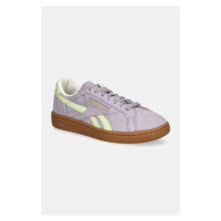 Semišové sneakers boty Reebok Classic Club C Grounds Uk fialová barva, 100207963