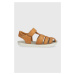 Dětské semišové sandály Shoo Pom hnědá barva
