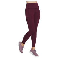 VÍNOVÉ DÁMSKÉ LEGÍNY SKECHERS GO WALK HIGH WAISTED LEGGING Vínová