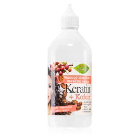 Bione Cosmetics Keratin + Kofein sérum pro růst vlasů a posílení od kořínků 215 ml