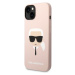 Karl Lagerfeld MagSafe kryt Liquid Silicone Karl Head iPhone 14 Plus růžový