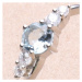 Prsten stříbrný s broušeným akvamarínem a zirkony Ag 925 011580 AQ - 62 mm , 2,0 g