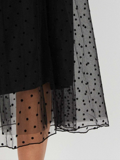 Černá tylová sukně s puntíky jako báječné osvěžení