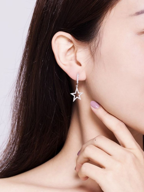 Stříbrné visací náušnice