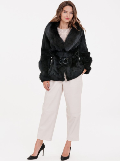 Luxusní dámské kabáty s kožešinou