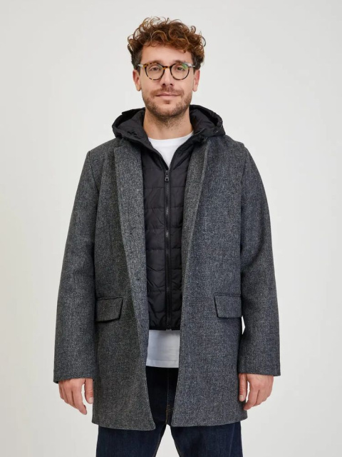 Pánské vlněné kabáty s kapucí