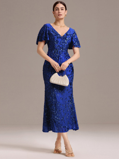 Flitrové šaty s krátkým rukávem