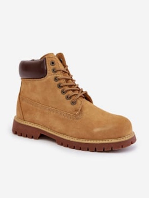 Levné pánské semišové zimní boty