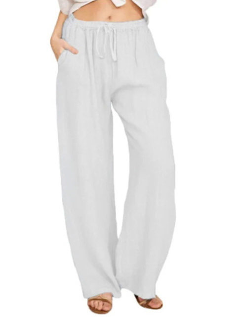 Levné dámské lněné kalhoty