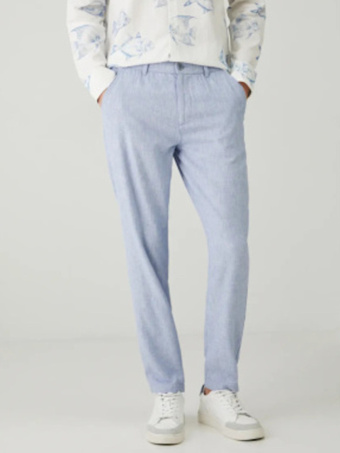 Pánské lněné kalhoty