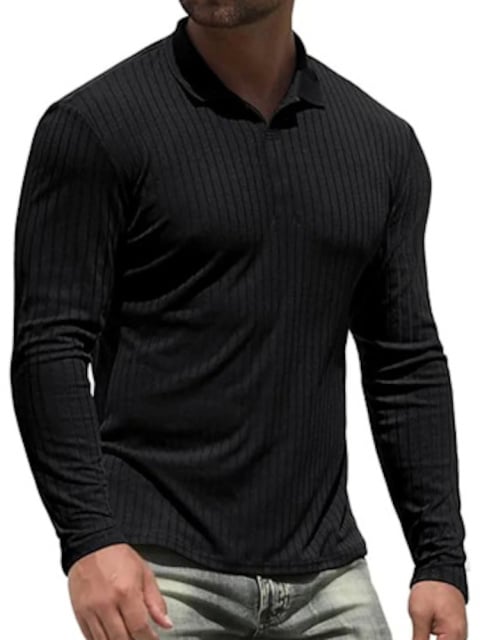Pánské žebrované polokošile